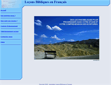 Tablet Screenshot of lecons-bibliques.com